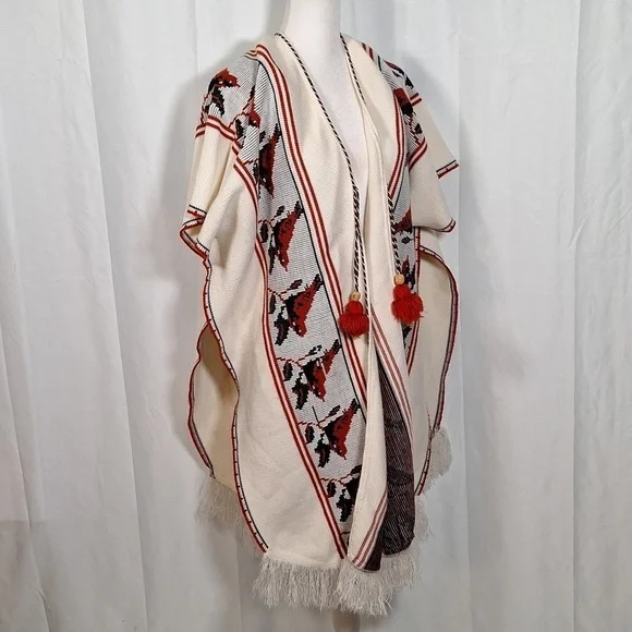 ❤️🔥❤️ vintage sweater poncho | 70s serape vest poncho - Picture 6 of 7